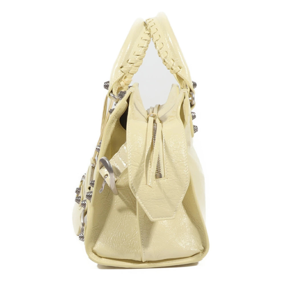 BALENCIAGA Neo Cagol City Handbag Shoulder Bag Leather Yellow - Picture 2 of 6